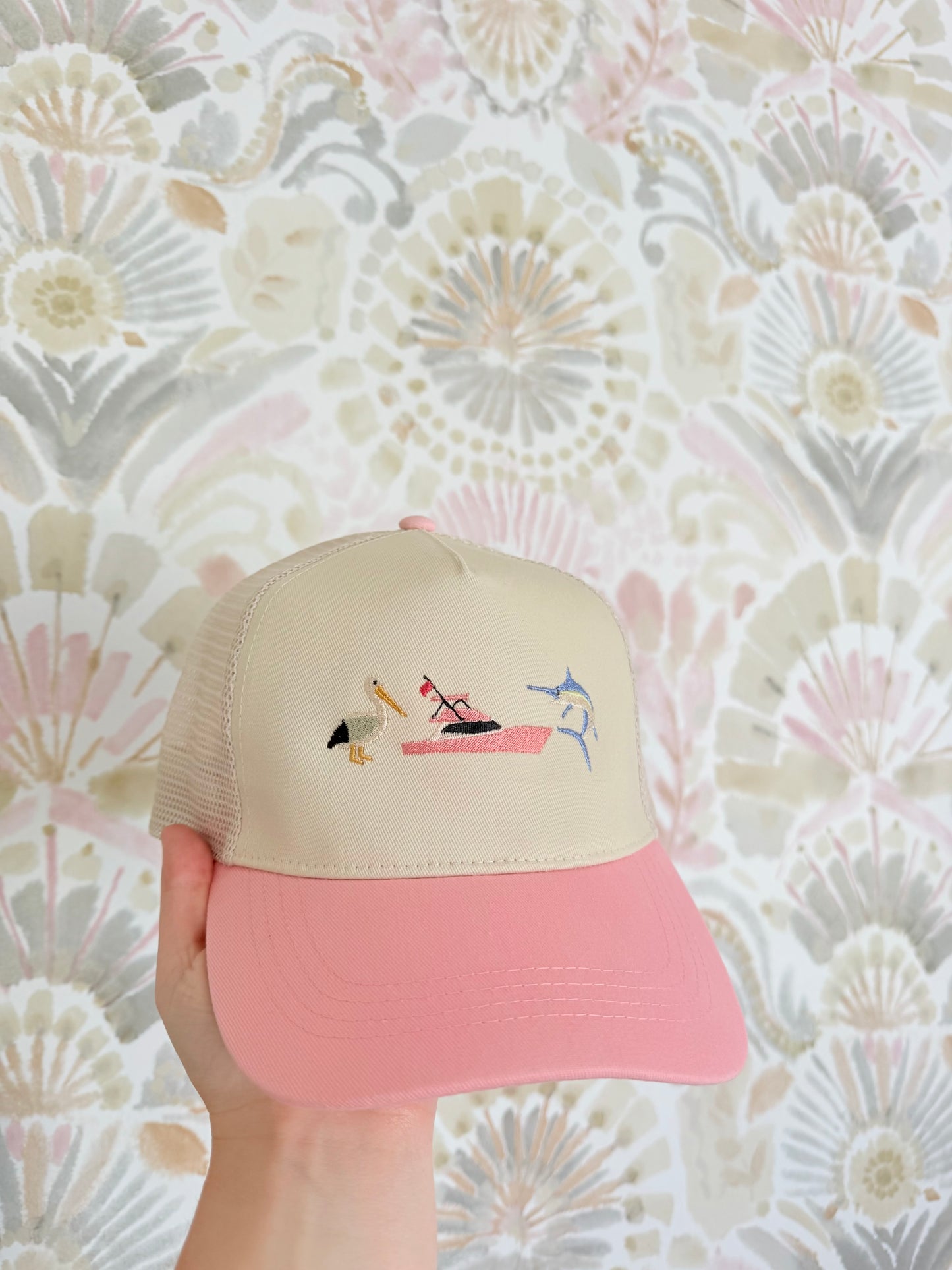 Sport Fisher Pink/Tan Baseball Hat