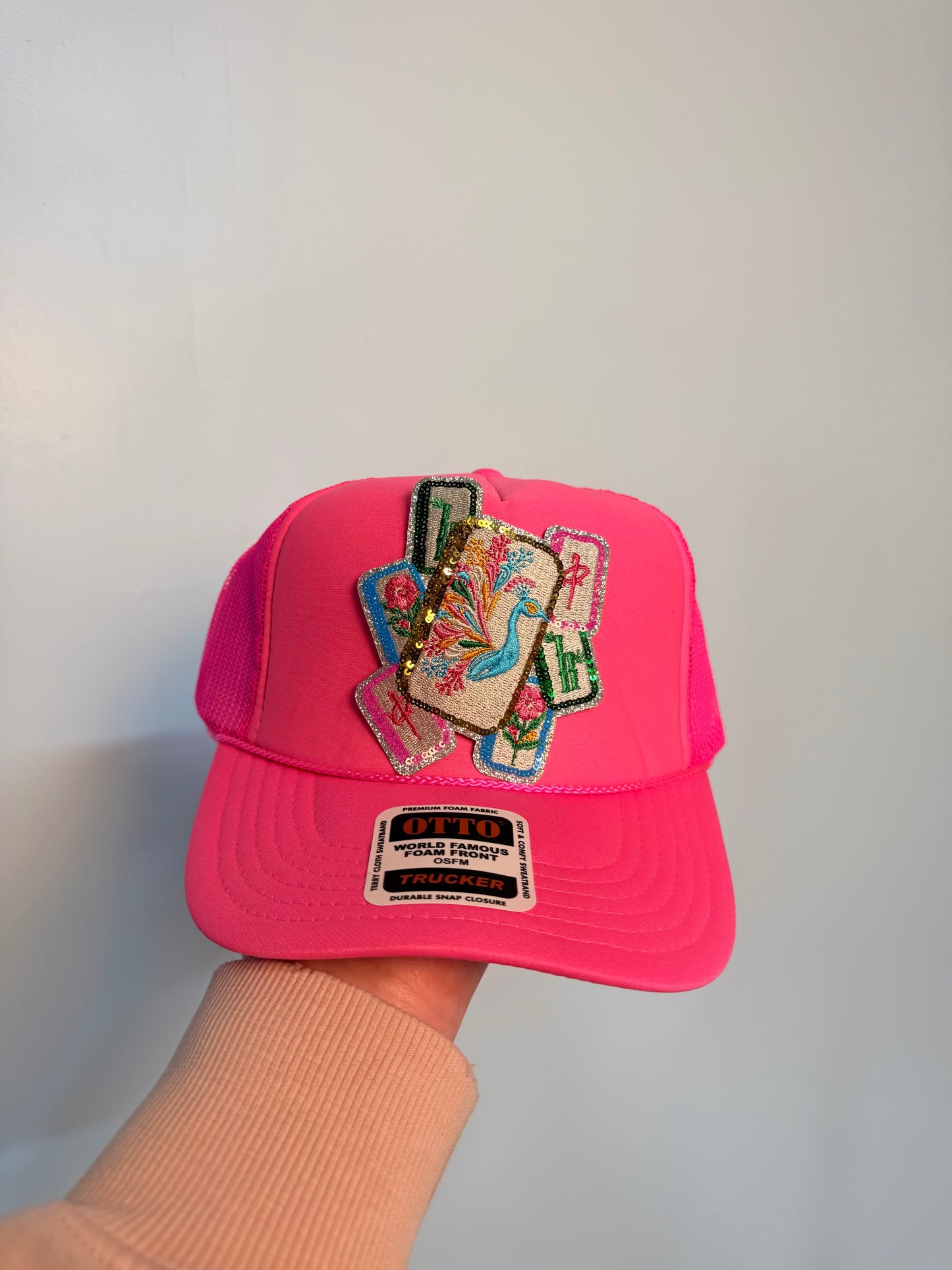 Hot Pink Mahjong Trucker Hat