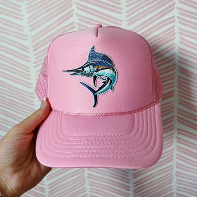 Marlin Trucker Hat - Light Pink