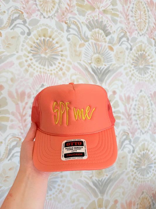SPF ME Coral Foam Trucker Hat
