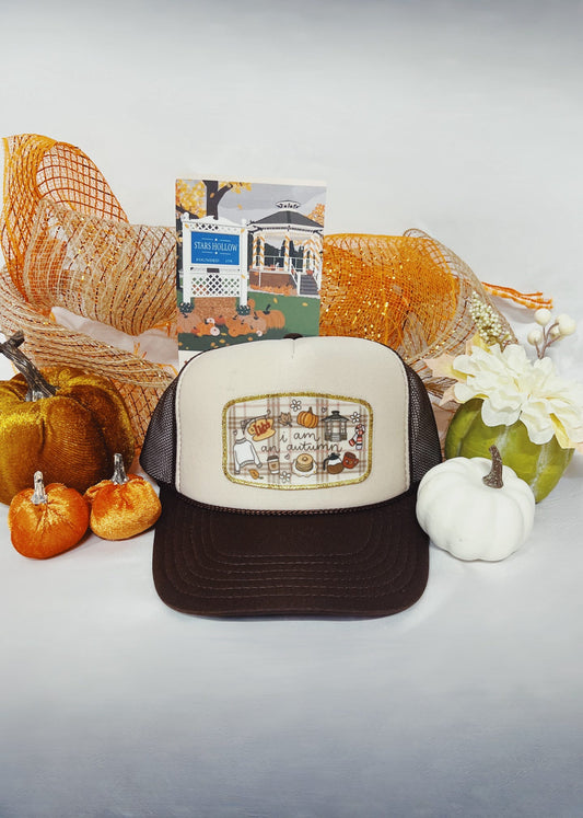 I am an Autumn Brown/Tan Otto Trucker Hat