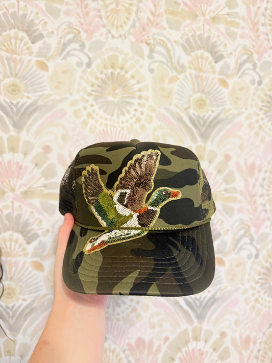 Dark Camo Mallard Trucker Hat  PRE ORDER