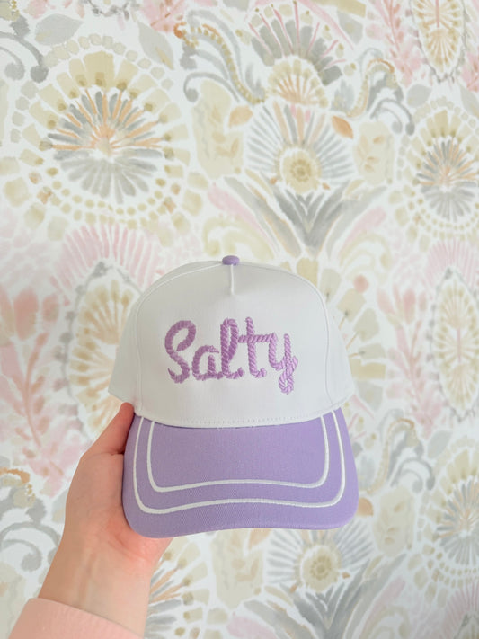 Salty Purple Striped Trucker Hat