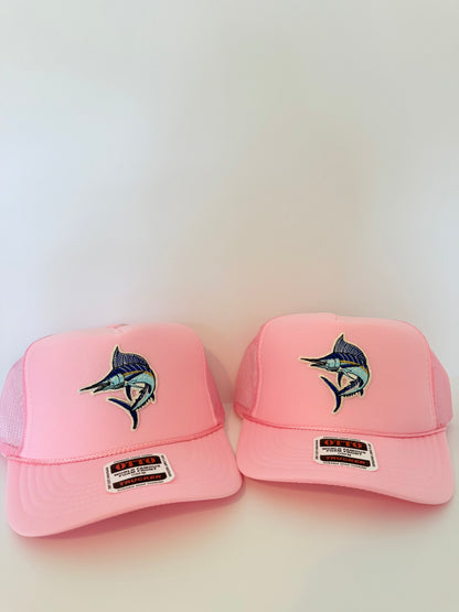 Marlin Trucker Hat - Light Pink