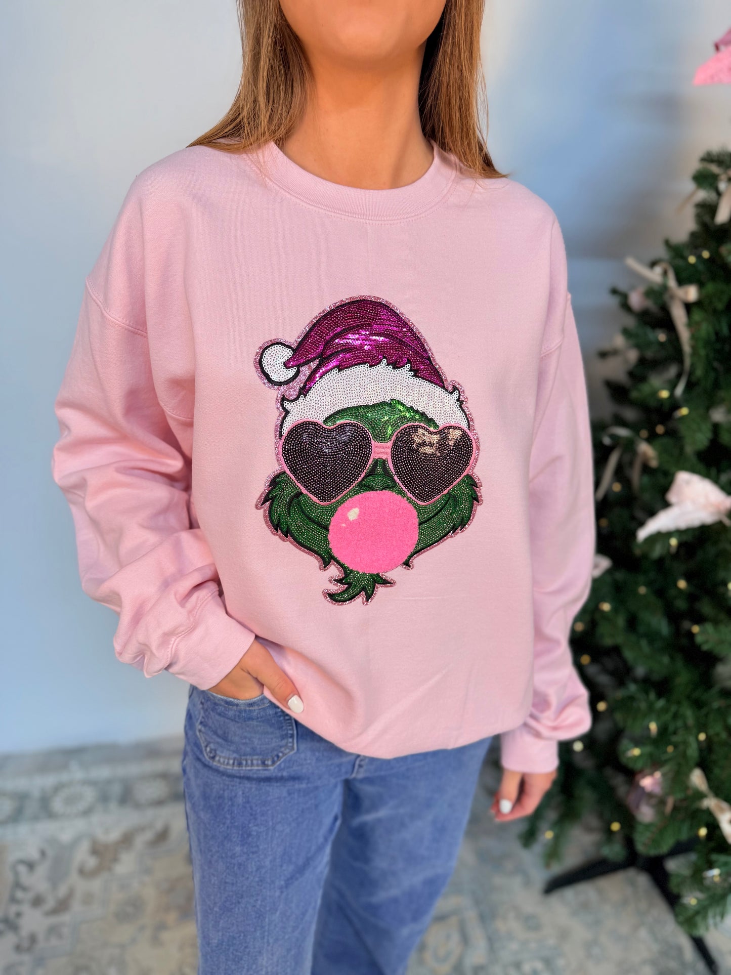 Too Cute To Be A Grinch Sweatshirt