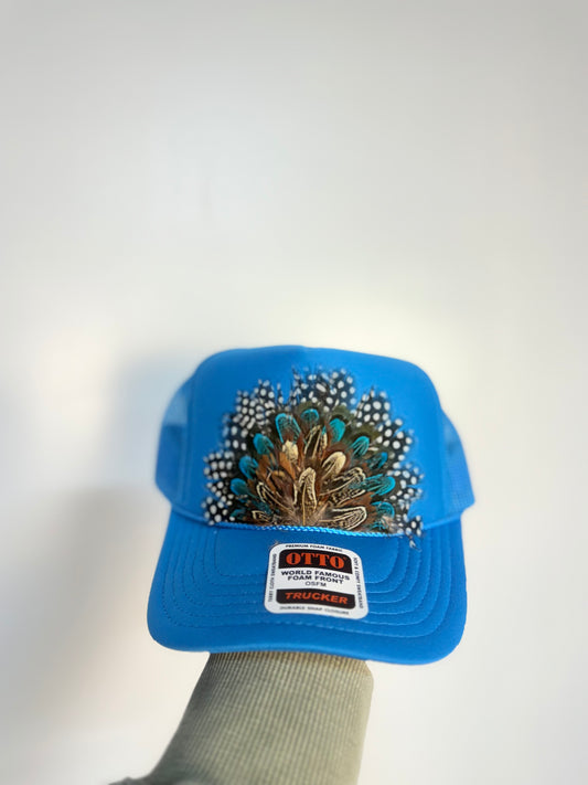 Blue Feather Hat