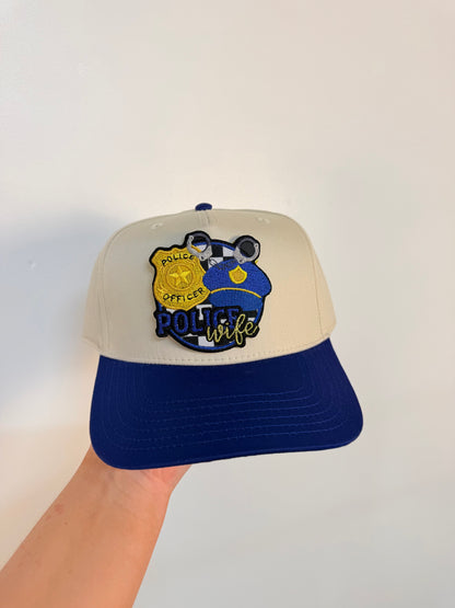 Police Wife Trucker Hat Navy/Cream
