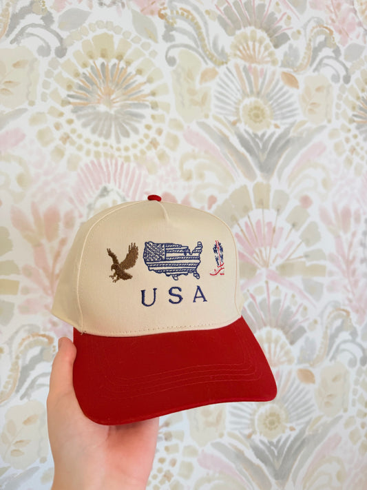 USA Icon Red/White Hat