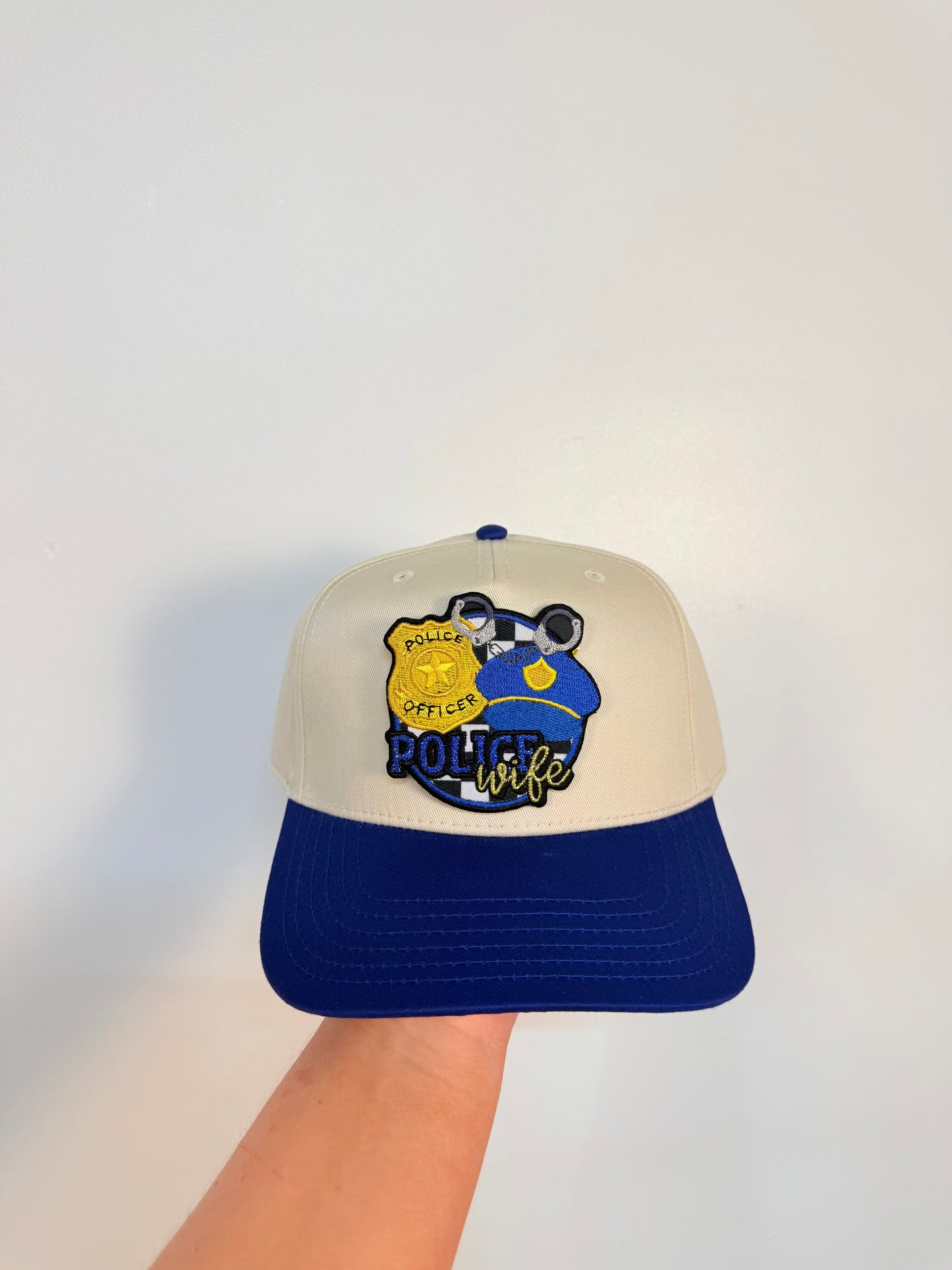Police Wife Trucker Hat Navy/Cream