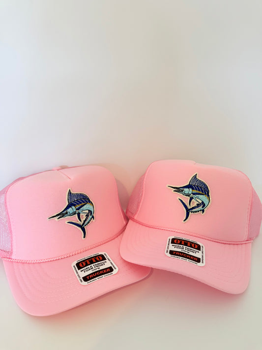 Marlin Trucker Hat - Light Pink