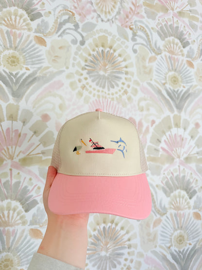 Sport Fisher Pink/Tan Baseball Hat