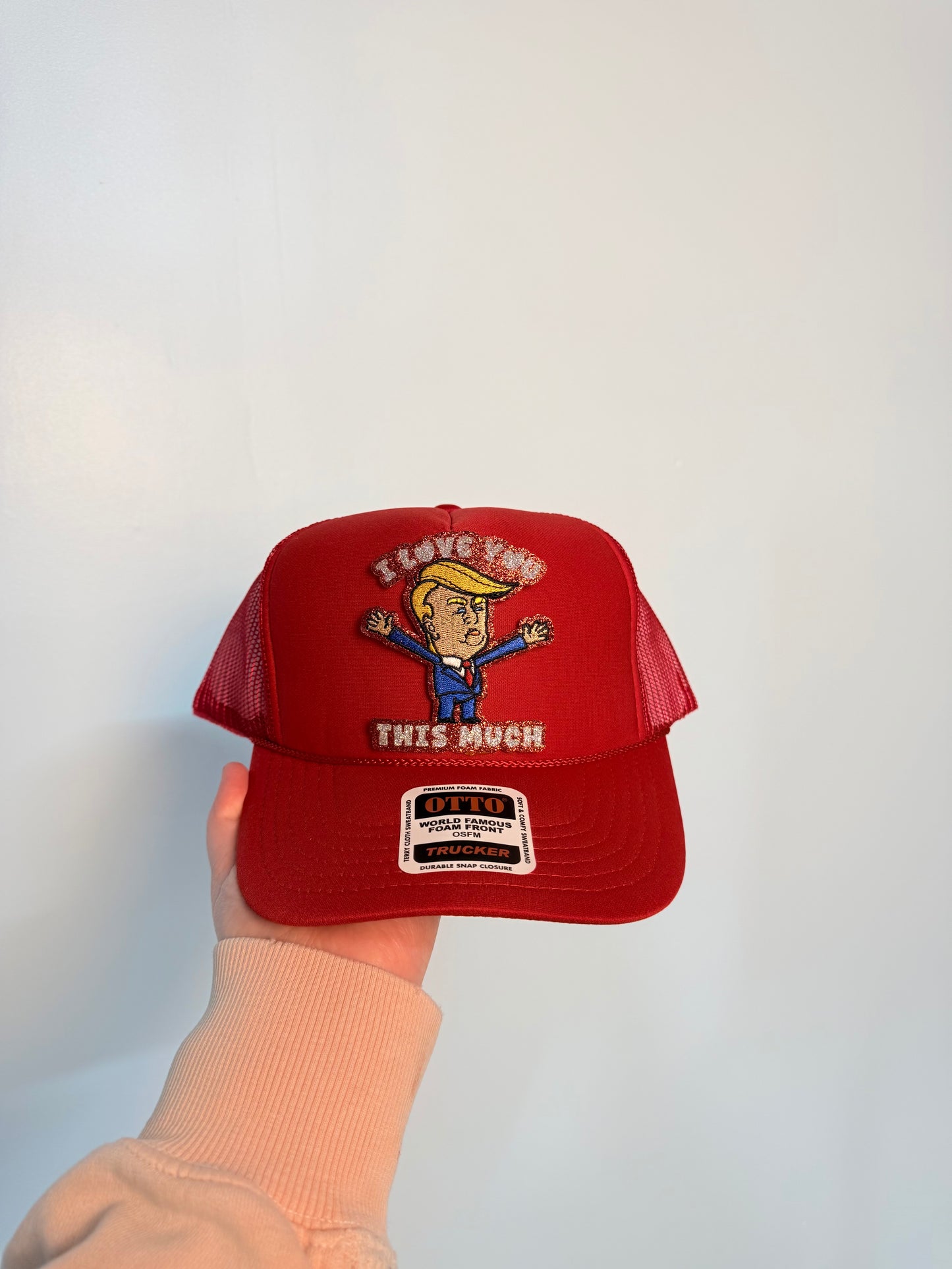 Love You ~ Trump Red Trucker Hat