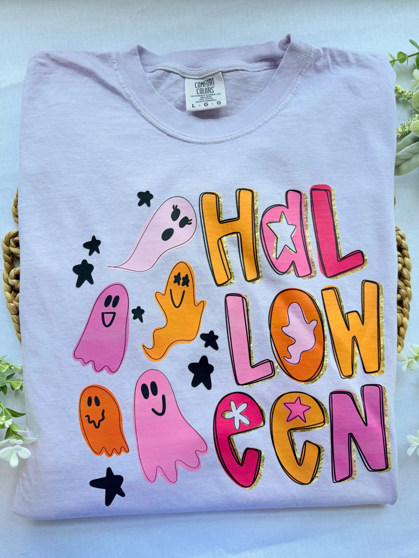 Purple Comfort Colors Halloween T-Shirt