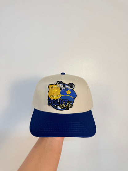 Police Wife Trucker Hat Navy/Cream