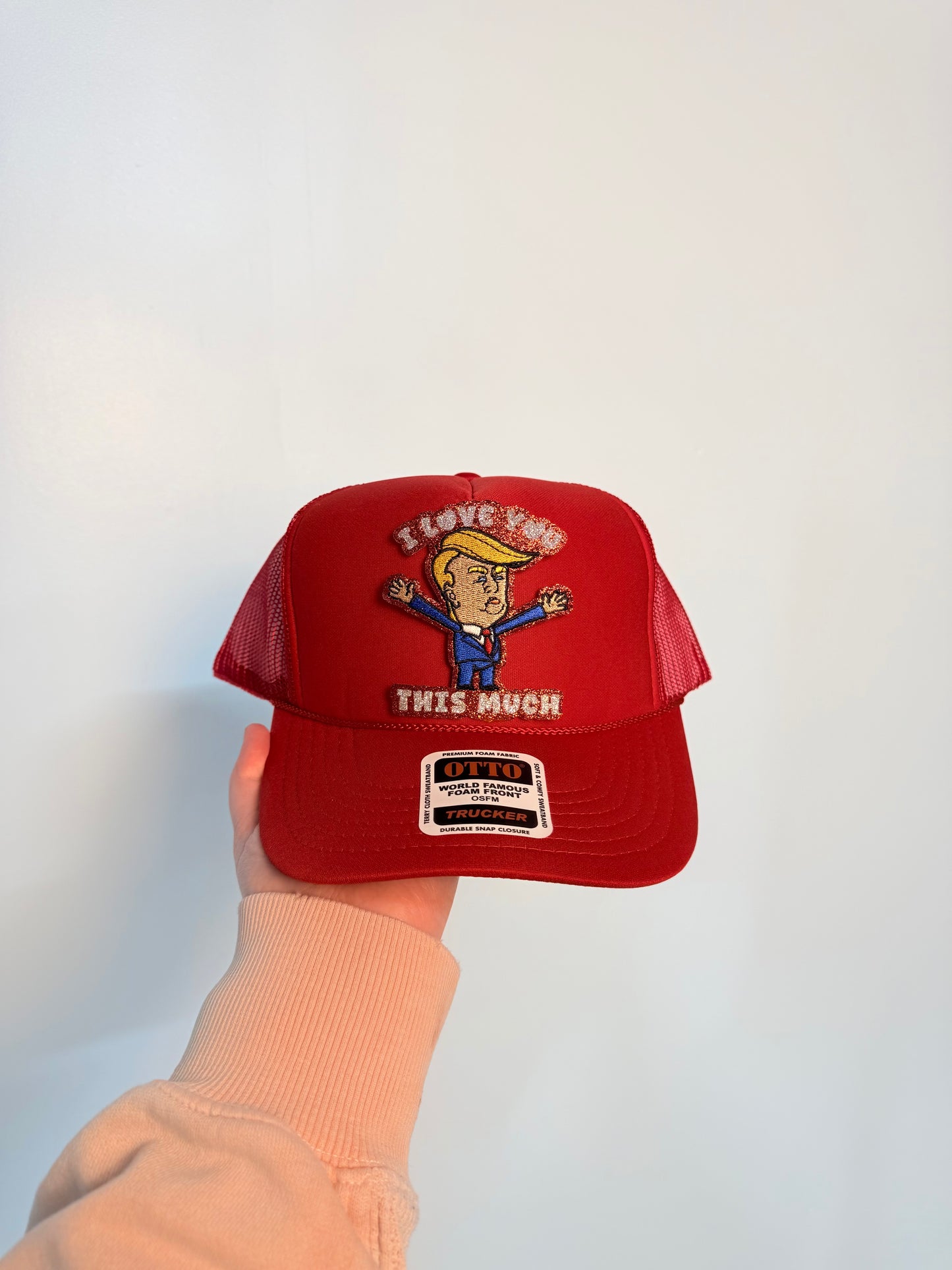 Love You ~ Trump Red Trucker Hat