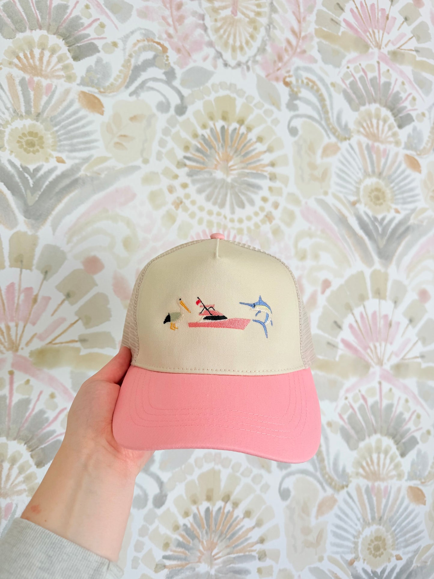 Sport Fisher Pink/Tan Baseball Hat