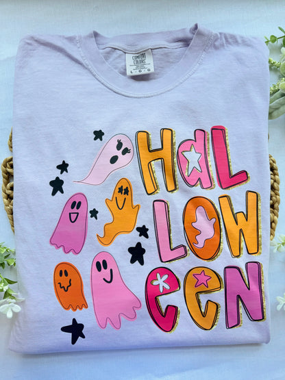 Purple Comfort Colors Halloween T-Shirt