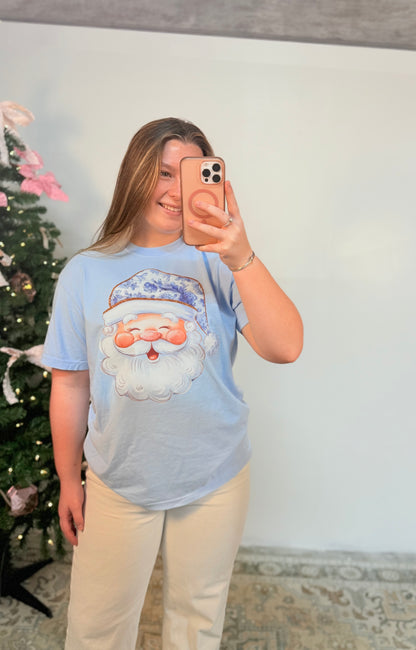 Blue Willow Santa T Shirt
