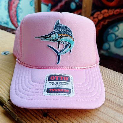 Marlin Trucker Hat - Light Pink