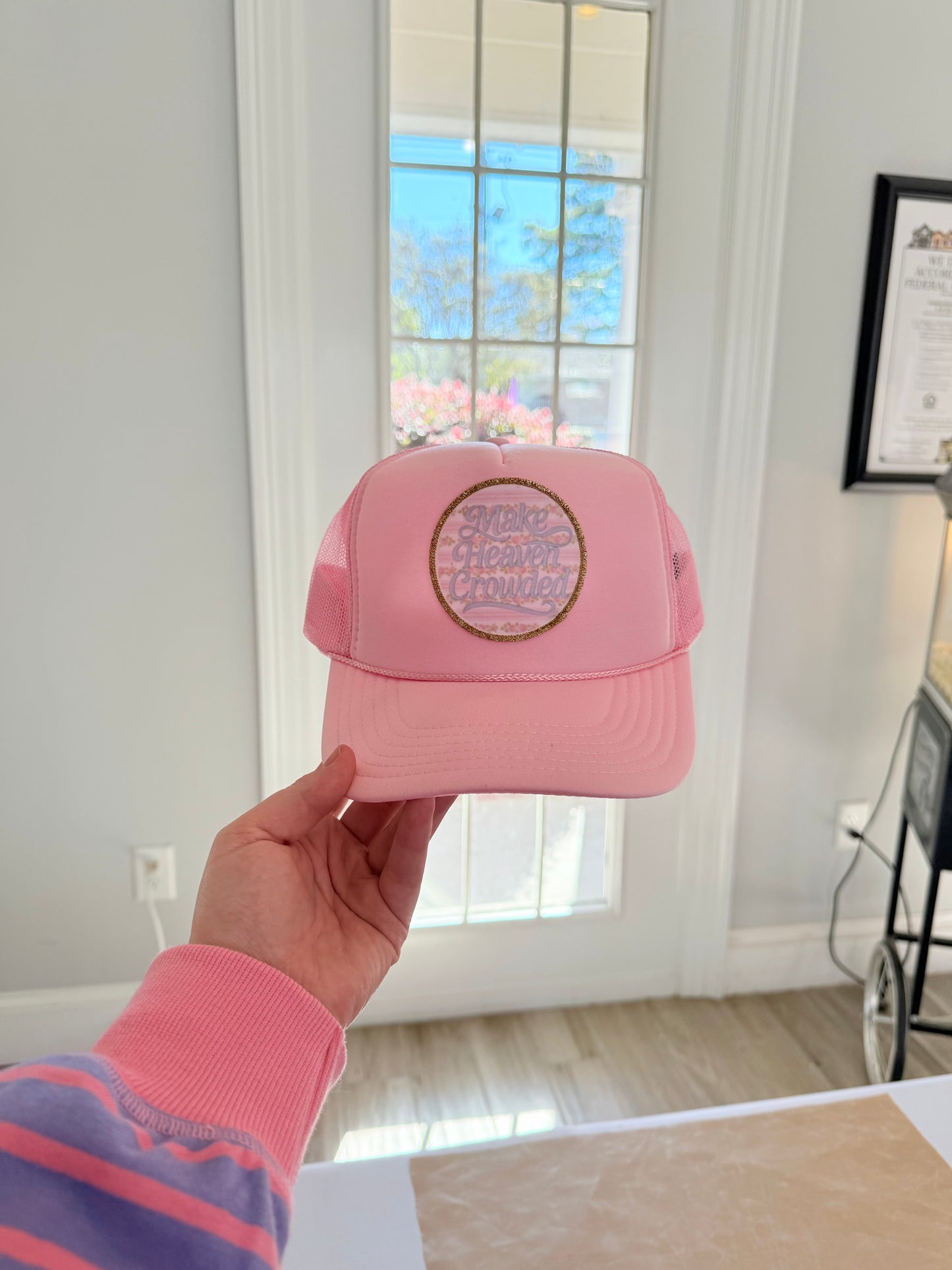 Make Heaven Crowded Pink Trucker Hat